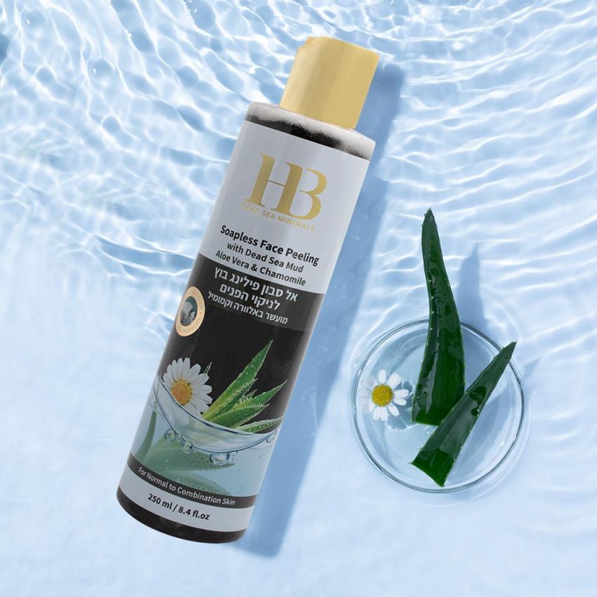 Peeling de fata fara sapun cu namol din Marea Moarta, Health and Beauty, 250 ml