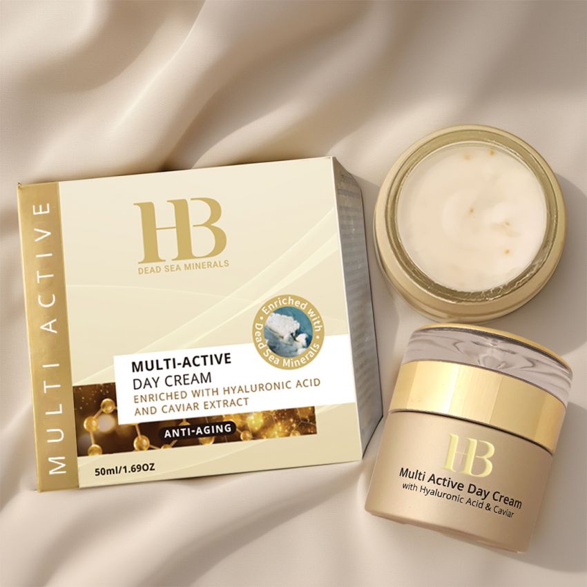 Set cadou 3 produse ingrijire ten Health and Beauty - 2 creme fata plus un ser cu acid hialuronic si caviar