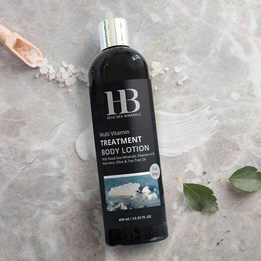 Lotiune anti-imbatranire pentru corp, barbati, Health and Beauty Marea Moarta, Omega 3+6,fara parabeni, 400 ml