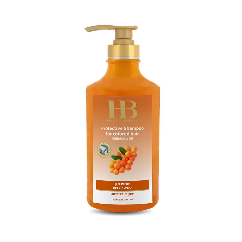 Sampon Tratament pentru par uscat colorat cu catina, Health and Beauty Marea Moarta, 780 ml