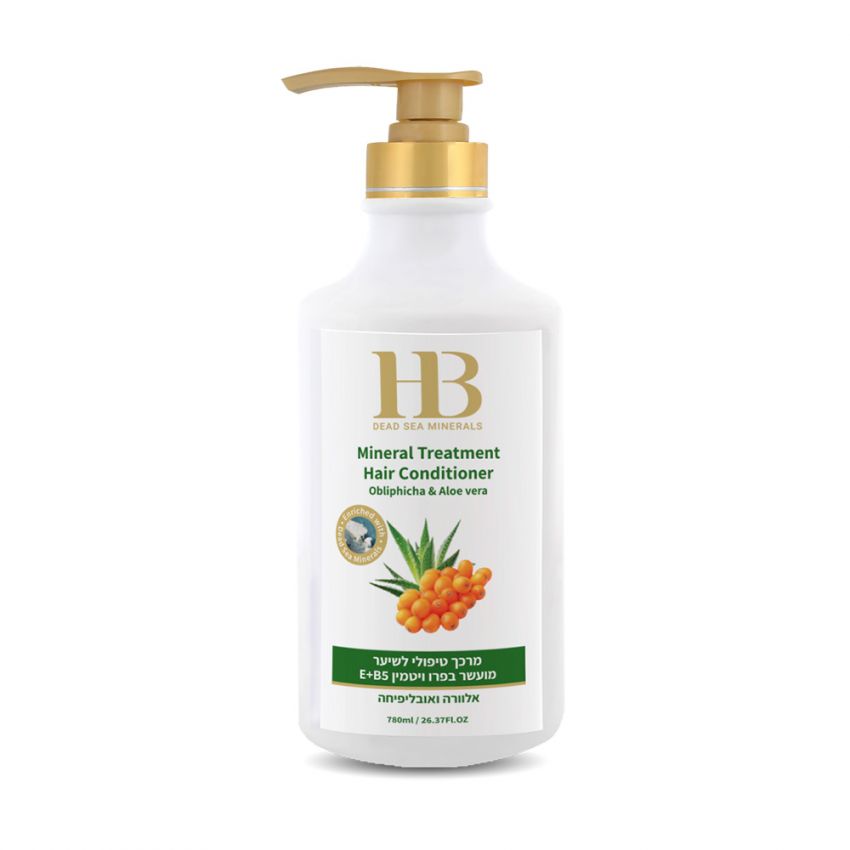 Balsam tratament pentru par cu catina (Obliphicha) & Aloe Vera, Health and Beauty Marea Moarta, fara parabeni, 780 ml