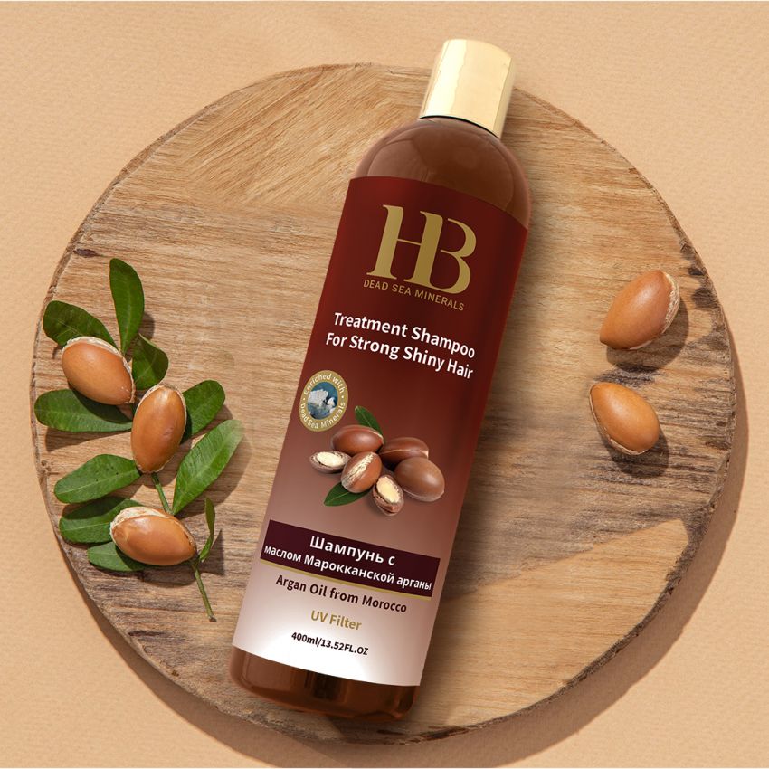 Sampon tratament cu argan pentru par lucios si puternic, Health and Beauty Marea Moarta, 400 ml