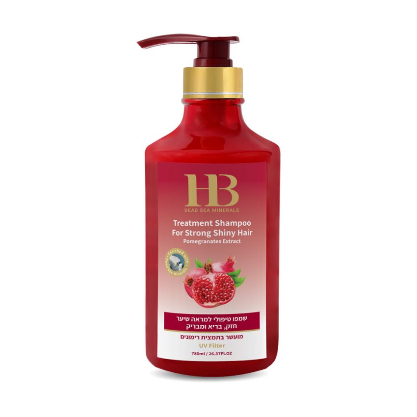 Sampon cu extract de rodii pentru par puternic si stralucitor, Health and Beauty Marea Moarta, 780 ml