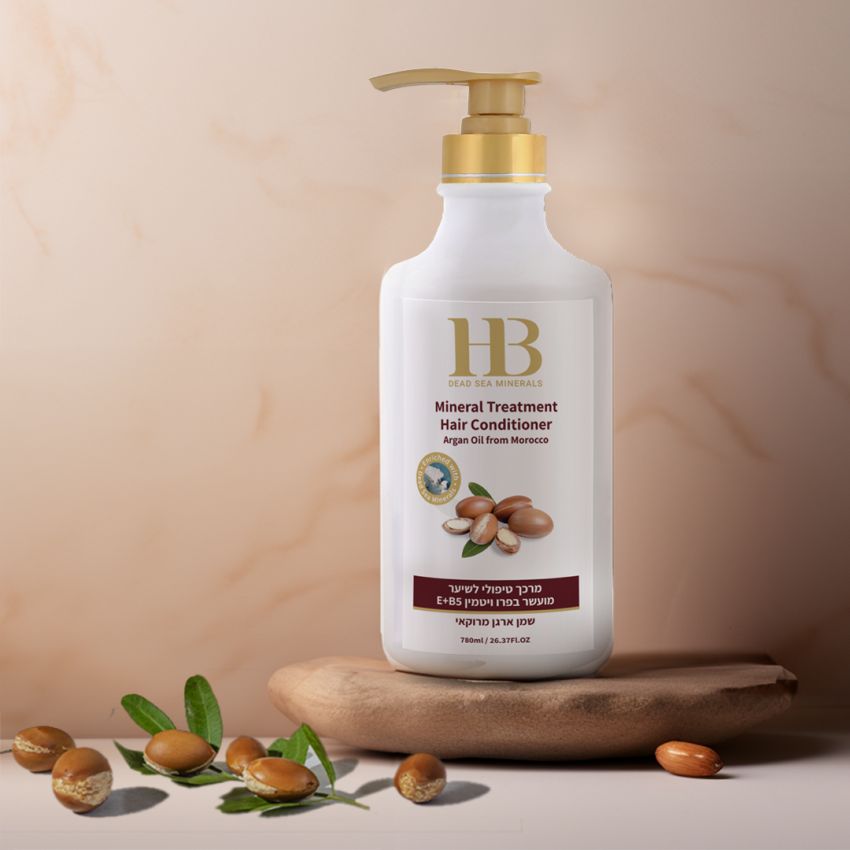 Balsam reparator cu ulei de argan si minerale, Health and Beauty Marea Moarta, 780 ml