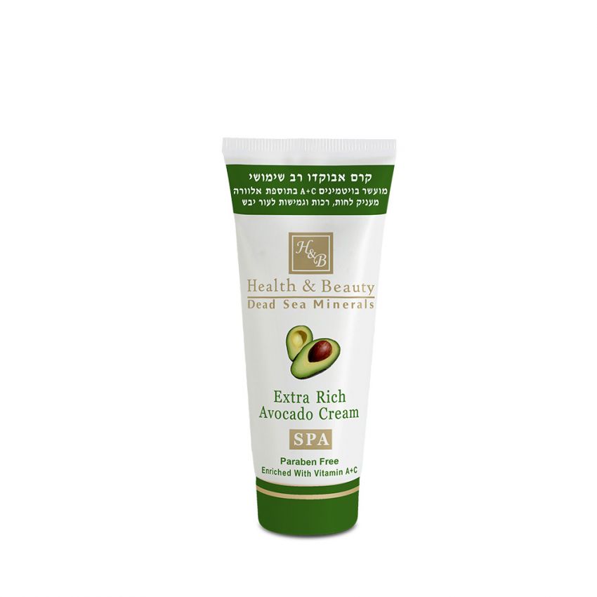 Crema cu avocado pentru corp, Health and Beauty Marea Moarta, fara parabeni