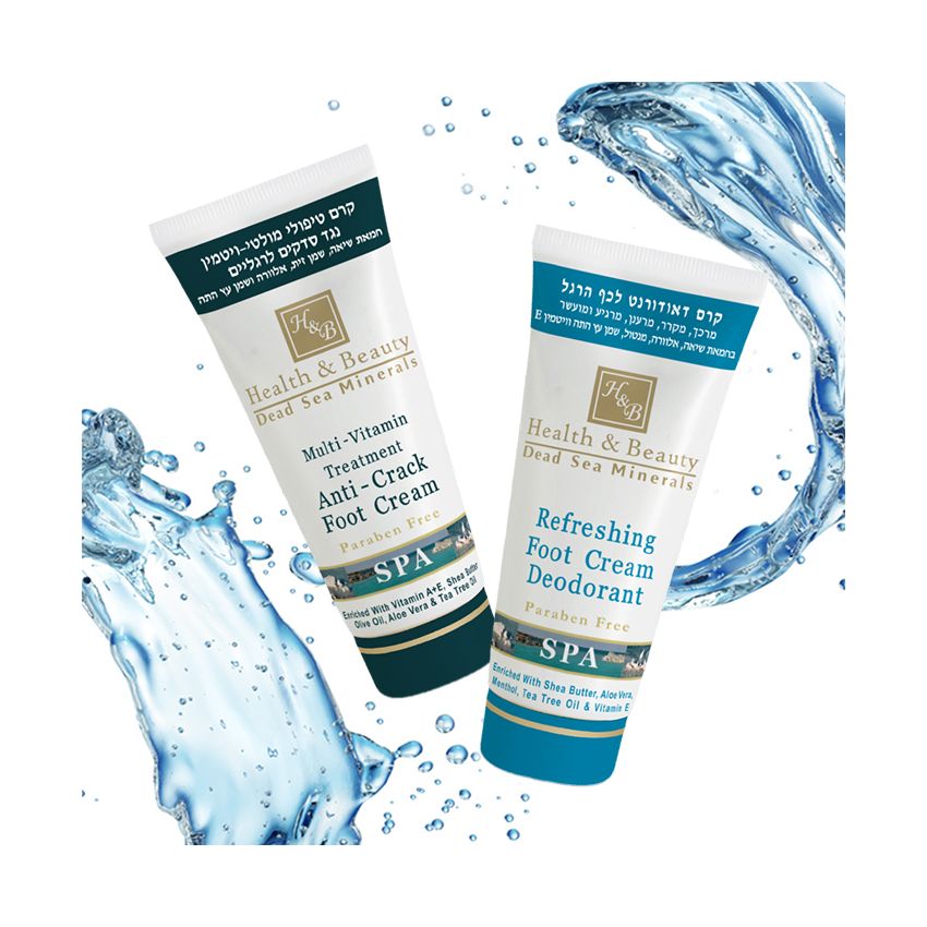 Crema cu multi-vitamine, anti-crapaturi pentru picioare, Health and Beauty Marea Moarta, fara parabeni, 180 ml