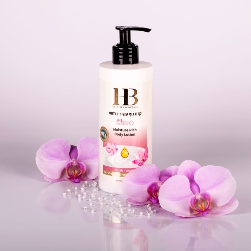 Lotiune pentru corp Health and Beauty, imbogatita cu minerale din Marea Moarta, musk, 400 ml