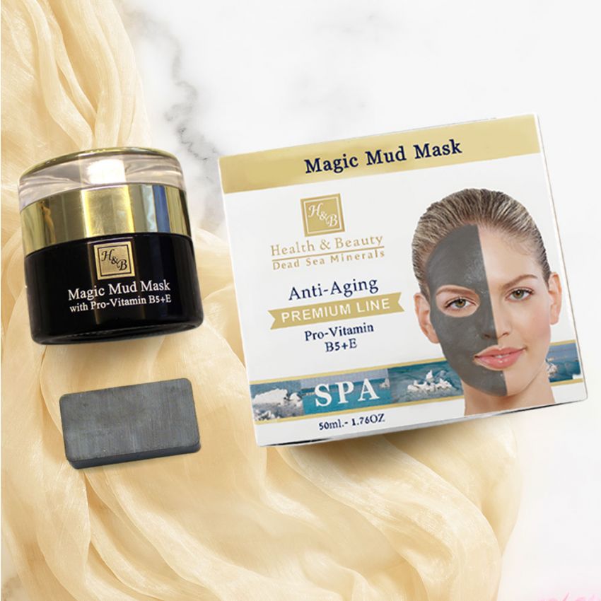 Masca cu namol si magnet, anti-rid, Health and Beauty Marea Moarta, toate tipurile de ten, fara parabeni, 50 ml