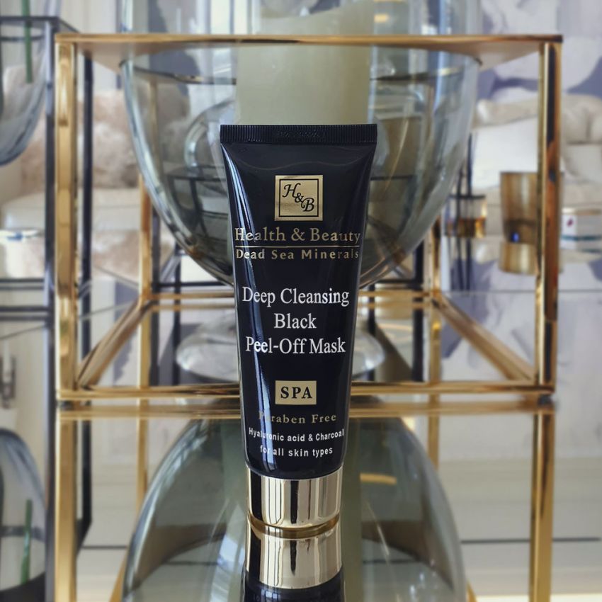 Masca exfolianta, pentru curatire adanca si scoatere puncte negre, Health and Beauty Marea Moarta, cu Acid Hialuronic si Carbune, 100 ml