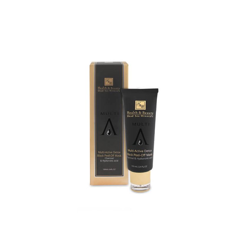 Masca peel-off (Exfoliatoare), Multi-Activa pentru dezintoxicare, Health and Beauty Marea Moarta, black series, fara parabeni, 100 ml