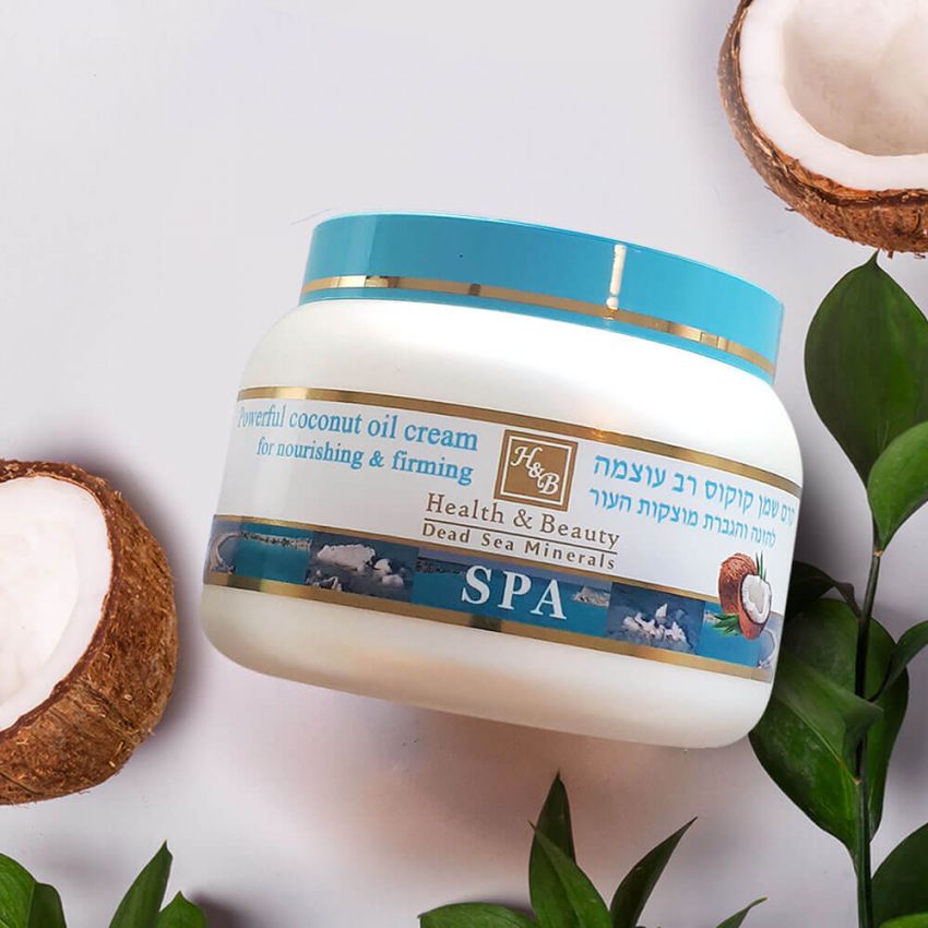 Puternic de nuca de cocos Crema Ulei pentru Hranitor si Fermitate, Health and Beauty Marea Moarta, 250 ml