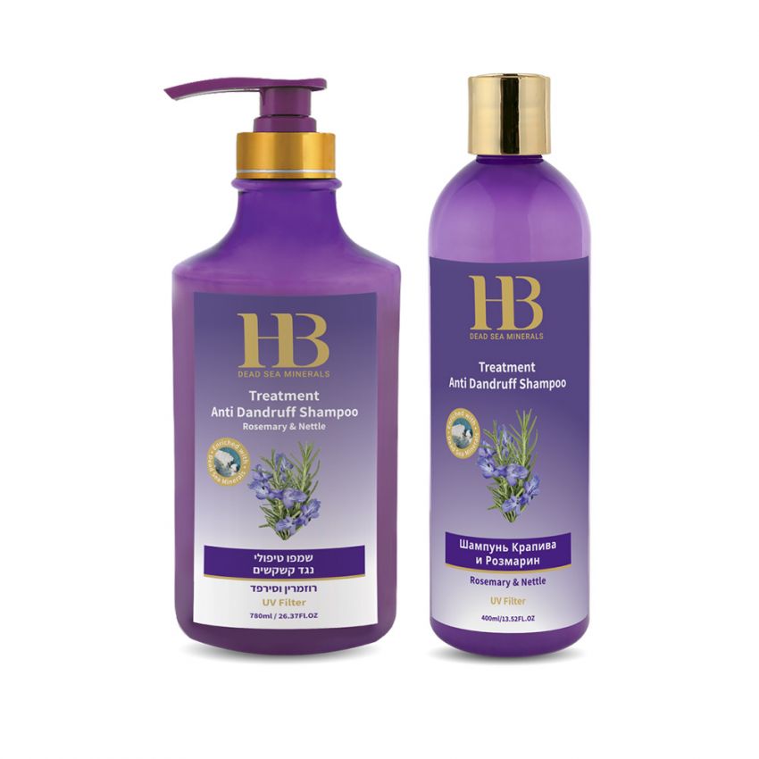 Sampon anti matreata cu urzica si rozmarin, Health and Beauty Marea Moarta, fara parabeni, 400 ml