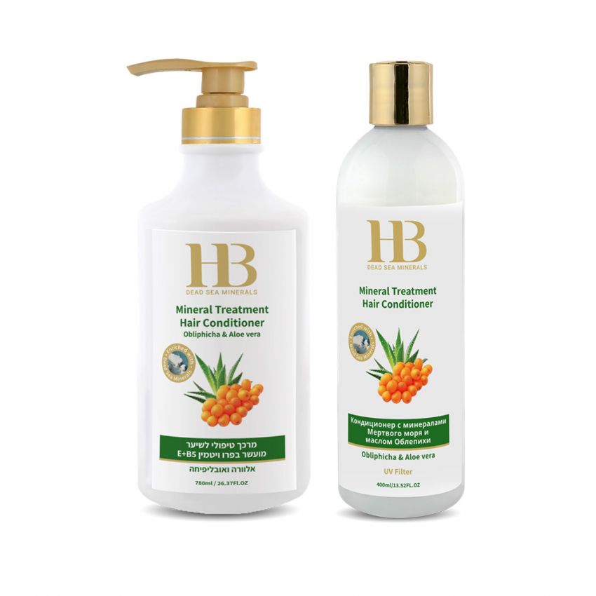 Balsam tratament pentru par cu catina (Obliphicha) & Aloe Vera, Health and Beauty Marea Moarta, fara parabeni, 400 ml