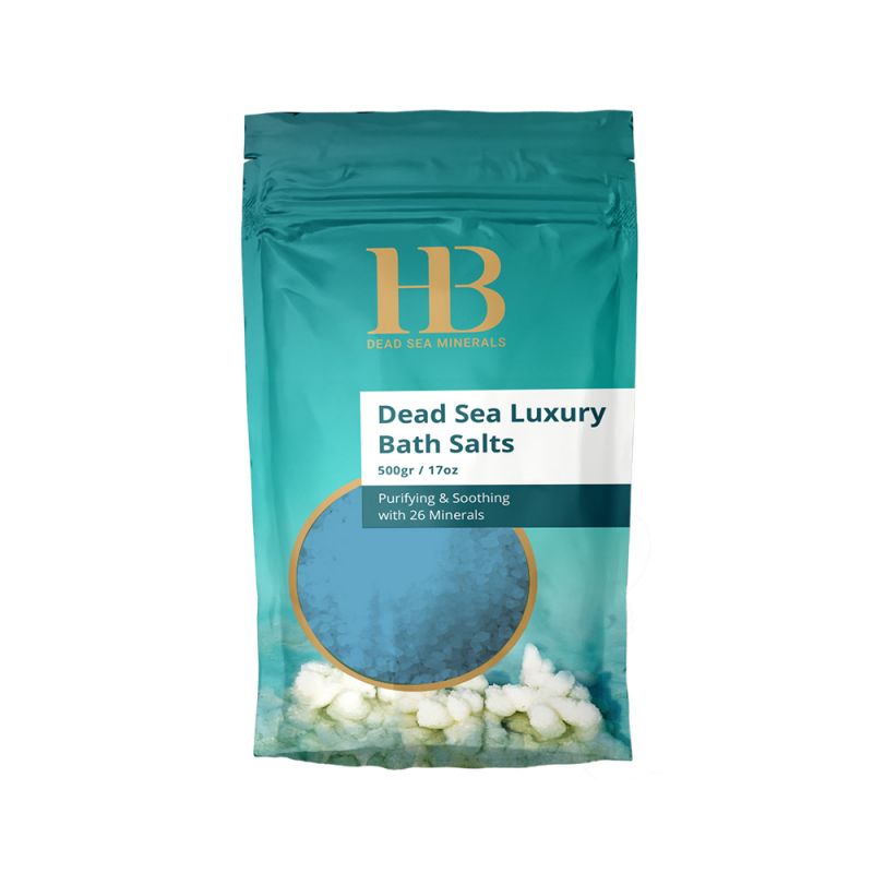 Sare terapeutica de la Marea Moarta, Health and Beauty Marea Moarta, lavanda, albastru, 500 gr