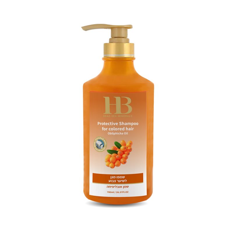 Sampon Tratament pentru par uscat colorat cu catina, Health and Beauty Marea Moarta, 780 ml