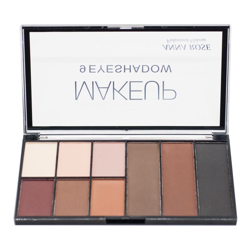 Paleta de farduri ploape Anna Rose Professional Makeup 9 Eyeshadow, 02