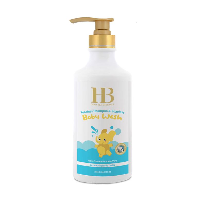 Sampon si gel de dus fara lacrimi pentru copii, Health and Beauty Marea Moarta, fara parabeni, 780 ml